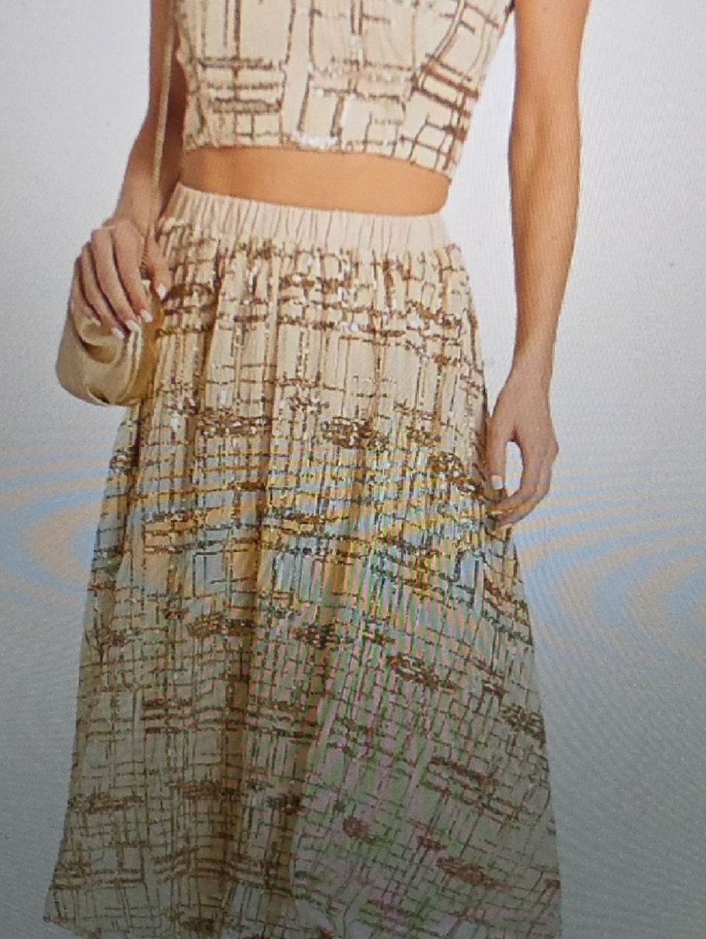 EN SAISON Romi Embellished Midi Skirt Size XS $218 - Picture 2 of 6